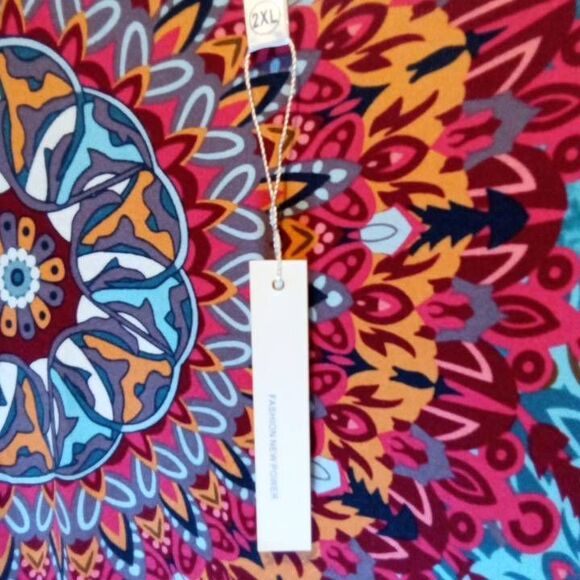 HiMONE Women's Wild Tyedye Inspired Shirt dress XXL - Picture 9 of 10